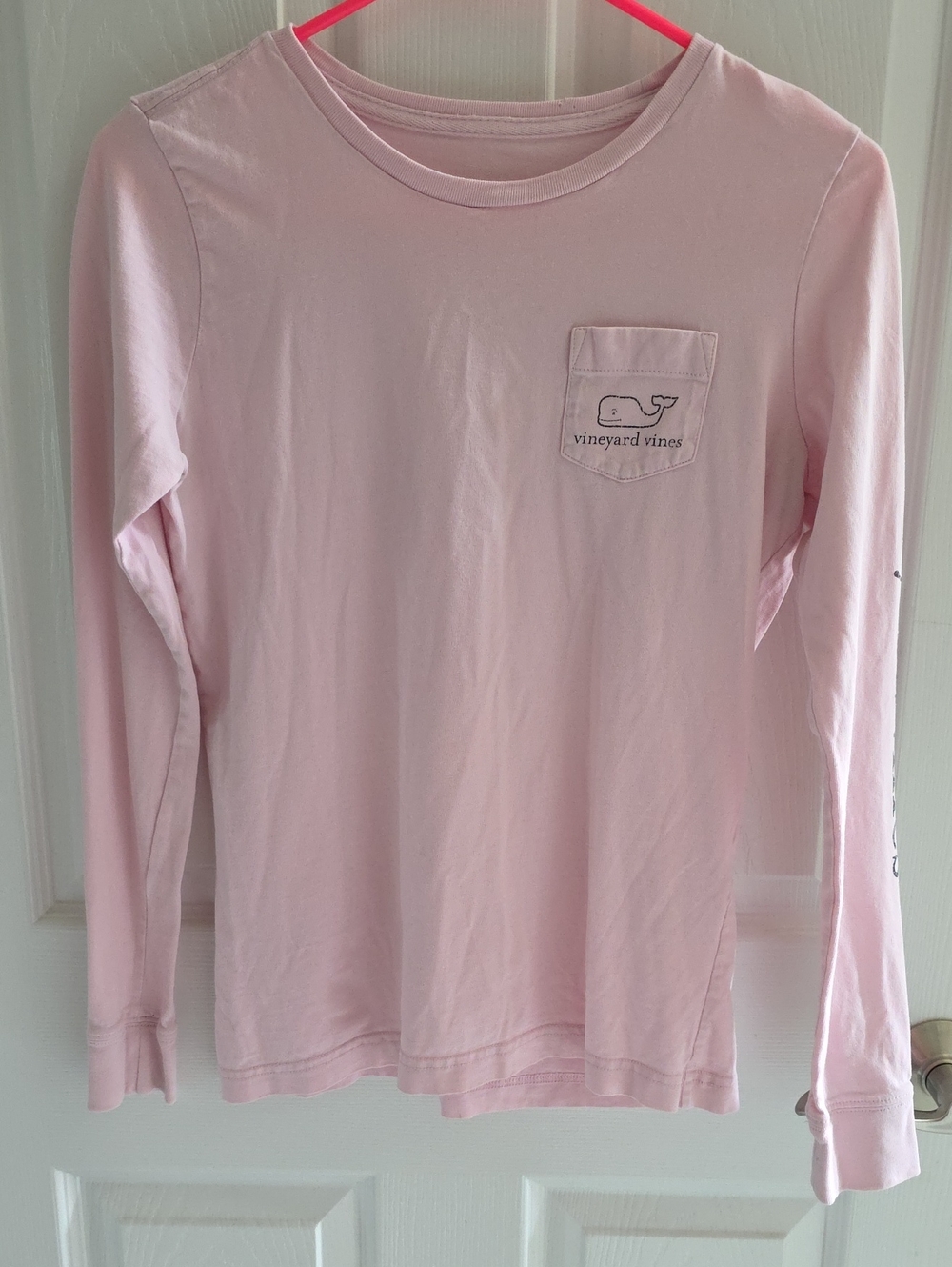 Vineyard Vines Light Pink Long Sleeve Pocket Tee